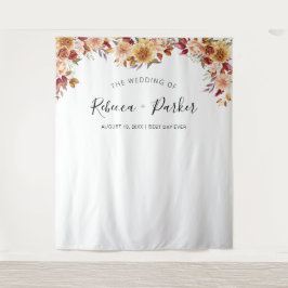 Tapiz Boda floral Caída Fondo de foto cabina de fotos