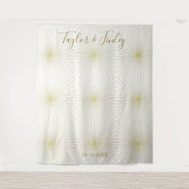 Tapiz Boda Fondo de foto Luz de Deco de Oro Blanco