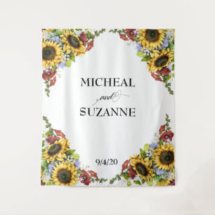 Tapiz Boda Fondo Flor de girasol