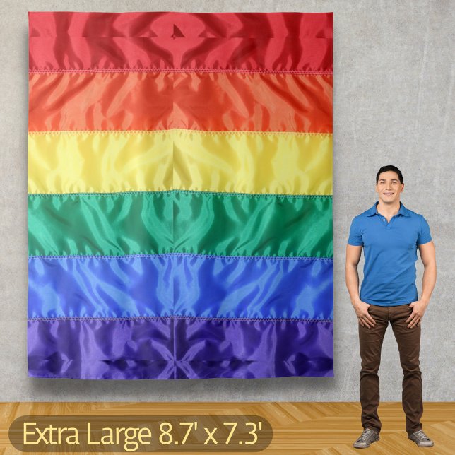 Tapiz BODA gay del desfile del orgullo gay con la bander (Subido por el creador)
