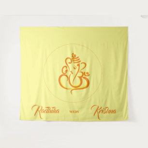 Tapiz Boda hindú india de Ganesha 