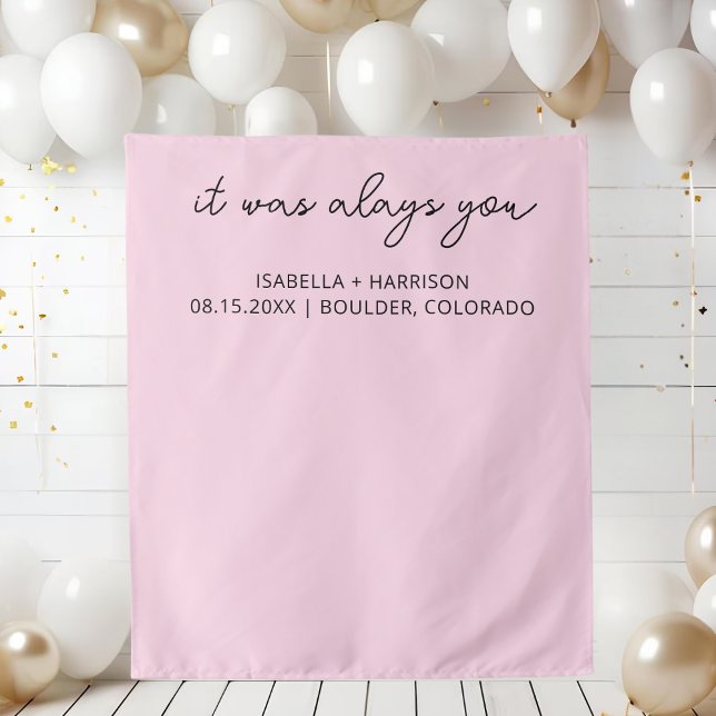 Tapiz Boda moderno Bienvenida Personalizado Boho Wedding (Subido por el creador)