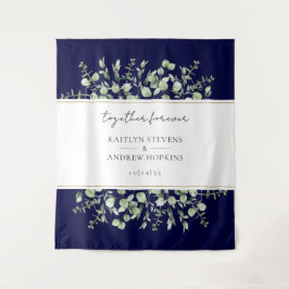 Tapiz Boda Navy Blue Eucalyptus