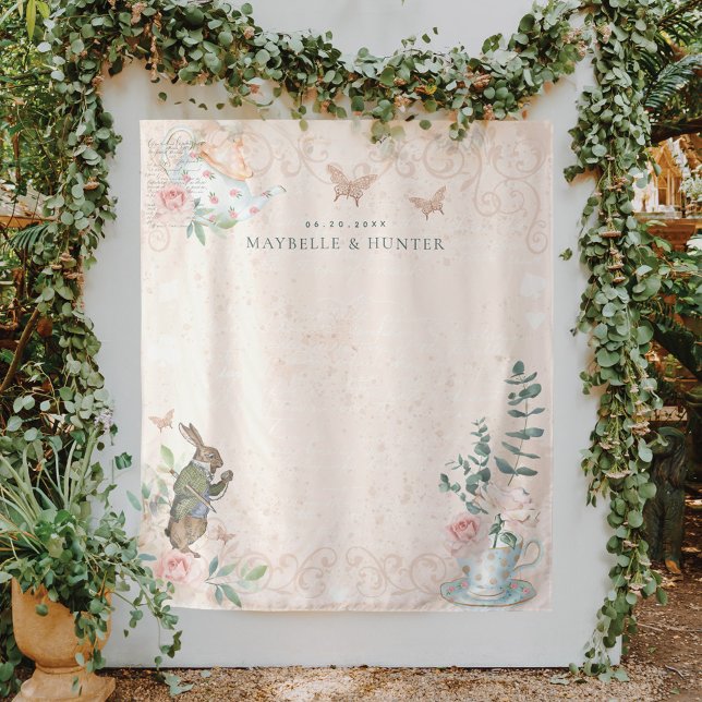 Tapiz Boda País de las Maravillas Alice en el País de la (Wedding Wonderland Alice In Wonderland Backdrop)