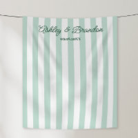 Boda Personalizada con Raya de Cabana Verde Marino