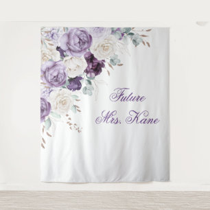 Tapiz Boda Purple Floral Moderno