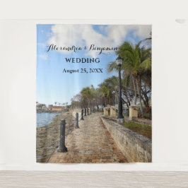 Tapiz Boda Tropical Palm Treps Photo Booth Fondo