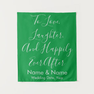 Tapiz Boda verde personalizado fondo para la idea de la 