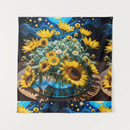 Tapiz Bodegón Flores y Noche 1 - 001