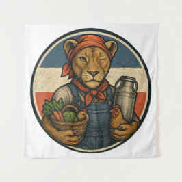 Tapiz Boerenprotest – Boerin met Trots en Kracht