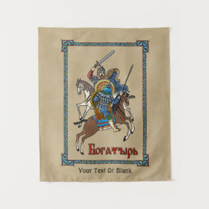 Tapiz Bogatyr ruso medieval
