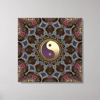 Tapiz bohemio Yin Yang Lienzo envuelto