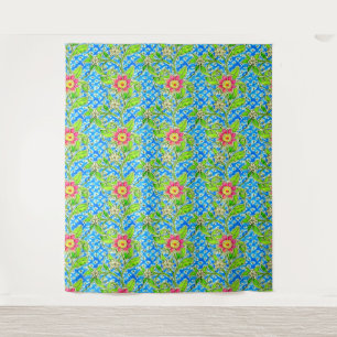 Tapiz Boho artístico floral Art Nouveau acuarela