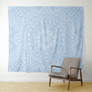 Tapiz Boho Baby Blue Mandala Tapestry