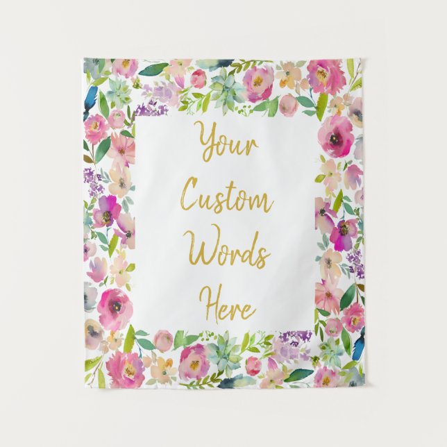Tapiz Boho, Boda del partido de cumpleaños, personalizad (Anverso)