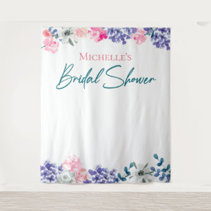 Tapiz Boho Chic Acuarela floral Ducha de Novia Personali