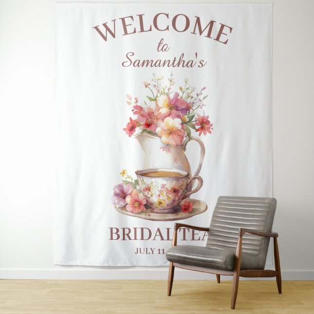 Tapiz Boho Floral Terracotta Bridal Shower Tea (In situ)