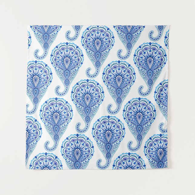 Tapiz Boho Moda Paisley Seamless Oriental (Anverso)