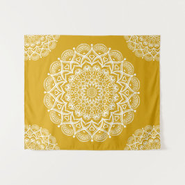 Tapiz Boho Mustard Amarillo Mandala
