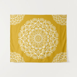 Tapiz Boho Mustard Amarillo Mandala