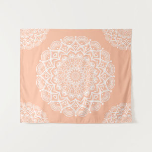 Tapiz Boho Peach Mandala