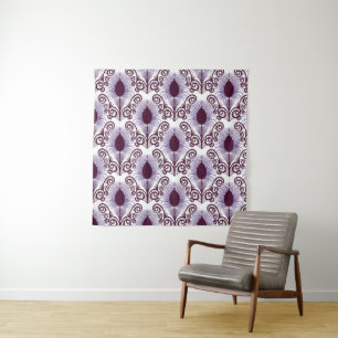 Tapiz Boho Peacock Feather Jewel Tone-Purple
