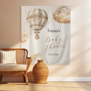 Tapiz Boho Teddy Bear Air Balloon Nubes Baby Shower