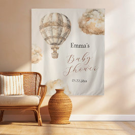 Tapiz Boho Teddy Bear Air Balloon Nubes Baby Shower