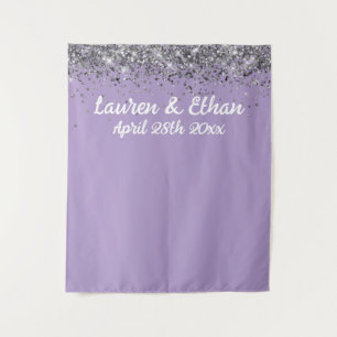 Tapiz Bola fotográfica de boda personalizada Prop Purple