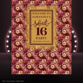 Tapiz Bonita Dulce Decoración Dorada De Borgoña