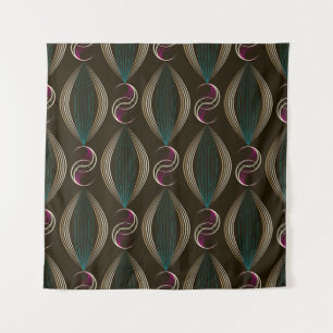 Tapiz Bonito adorno de estampado art deco. Geom