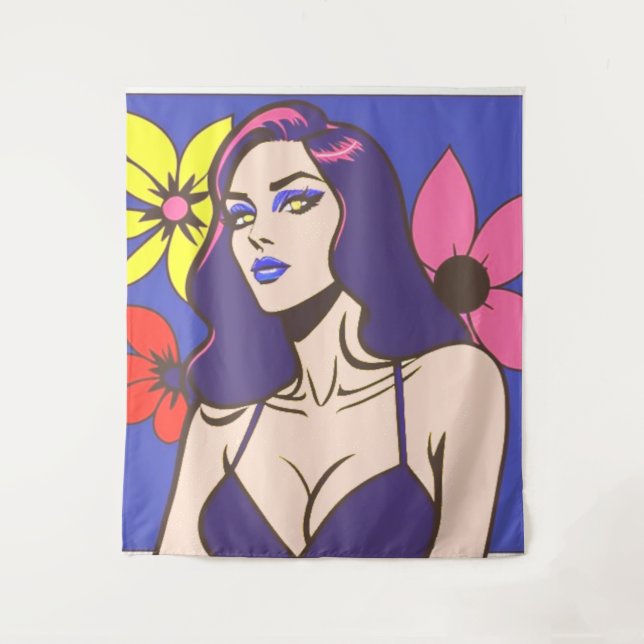 Tapiz Bonito de estilo cómico Tapestry (Anverso)