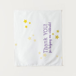 Tapiz Bonito Estrella Dorada Foto Superpuesta Gracias