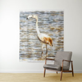 Tapiz Bonito Flamingo Fledgling Watercolor