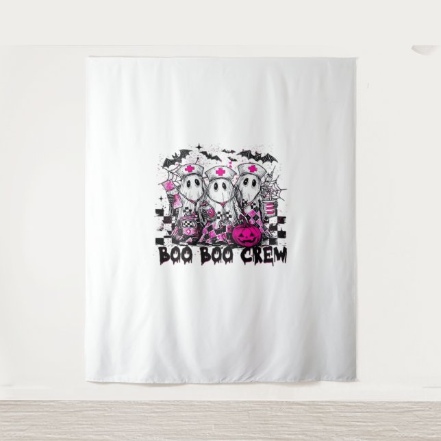 Tapiz Boo Boo Crew Enfermera clásica camiseta de Hallowe (Anverso)