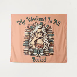 Tapiz Bookish Bliss: Chica entre libros