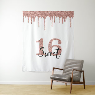 Tapiz Booth Sweet 16 Sixteen Rosa Gold