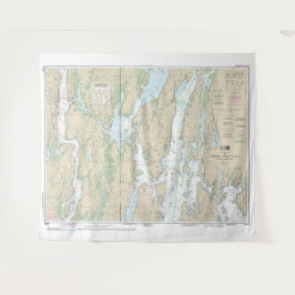 Tapiz Boothbay Harbour to Bath Nautical Chart 13296