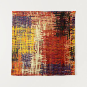 Tapiz Bordado - ornamento sin costura. Líneas coloreadas