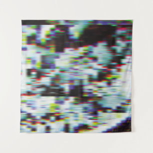 Tapiz Borde oscuro, ilustracion. Negro, azul,