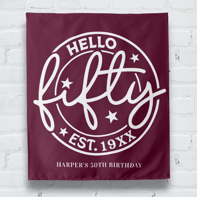 Tapiz Borgoña Hola 50 años (Subido por el creador)