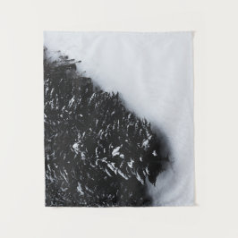 Tapiz Bosque de abetos negros y blancos y nieve