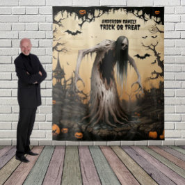 Tapiz Bosque Embrujado de Halloween Aterrador