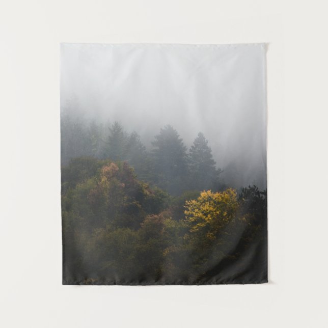 Tapiz Bosque otoñal envuelto en niebla (Anverso)
