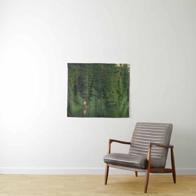 Tapiz Bosques | Elk en el Parque Nacional Banff Alberta (In situ (horizontal))