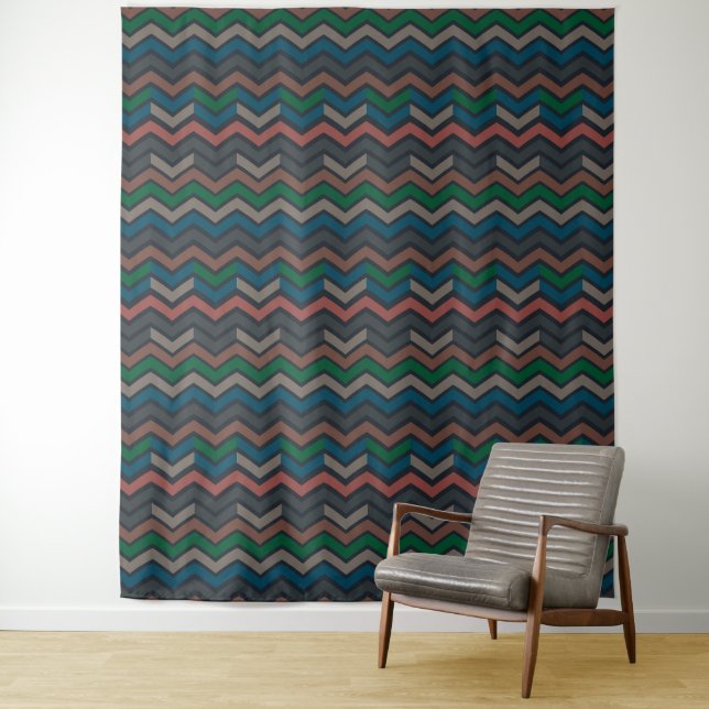 Tapiz Bosques en zigzag de Chevron de Tierra Oscura (In situ)