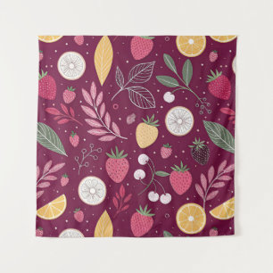 Tapiz Botánico Cuadrado – Fruta Ciruela Profunda 5