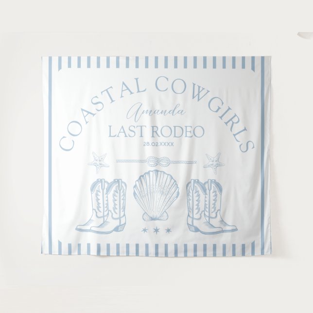 Tapiz Botas de vaquera costera Fiesta de Despedida de So (Anverso (horizontal))