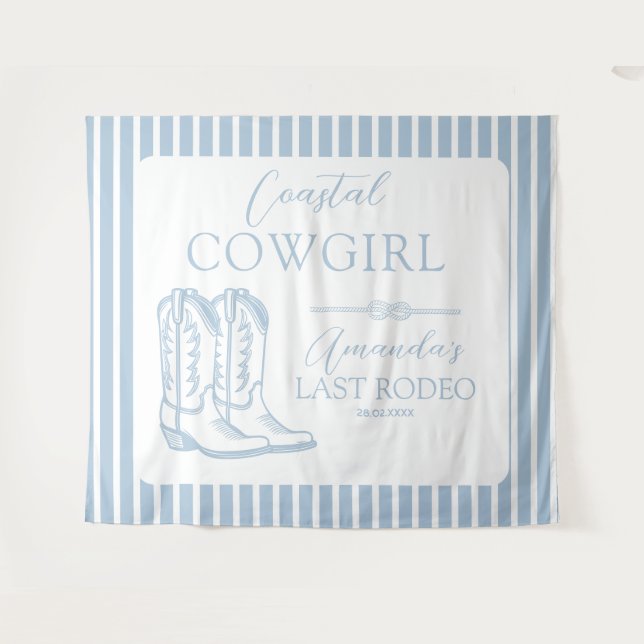 Tapiz Botas de vaquera costera Fiesta de Despedida de So (Anverso (horizontal))