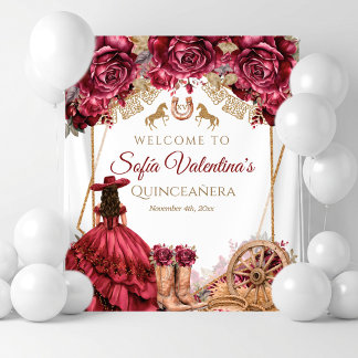 Tapiz Botas de Vaquero para Quinceañera Charra de Oro Bu
